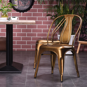 (SP-CT679) venta al por mayor <span class=keywords><strong>vintage</strong></span> Silla de metal de mesa y silla muebles para restaurante - Product Image 3