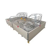 Lit de mise bas pour truies double personne de style européen Nouvelles caisses de mise bas galvanisées pour porcs pour fermes porcines Cages pour animaux
