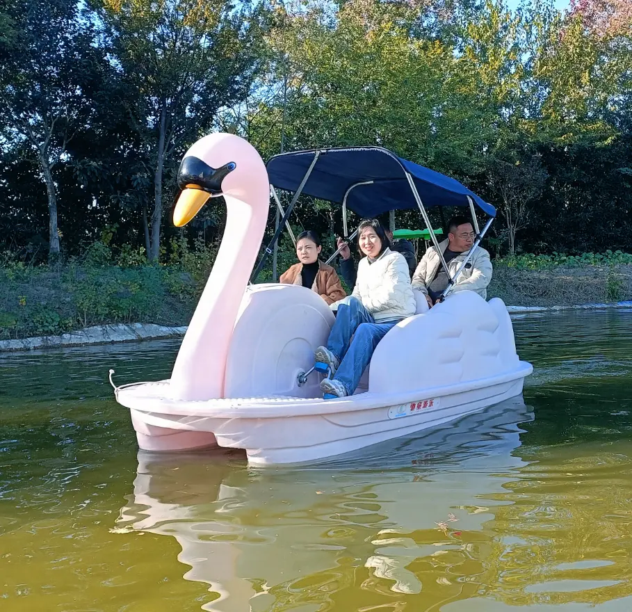 湖の2つの4つのためのカスタマイズ可能なマルチカラー白鳥ペダルボート