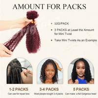 Cheveux humains vierges bruts non traités Originea du Vietnam, en vrac, 16 pouces, afro crépu, cuticules alignées, 30g 50g