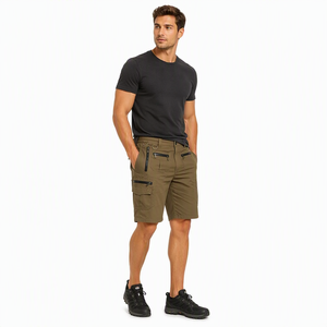 Shorts cargo en coton multi-poches pour hommes, durables, décontractés, pour le travail en extérieur, vente en gros - Product Image 3