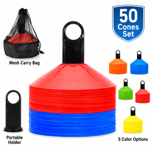 Conos de Agilidad para Fútbol, Ecológicos y Duraderos, de PE, con Bolsa de Transporte, para Entrenamiento y Marcadores de Campo, Venta al Por Mayor Aiju - Product Image 1