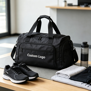 Sac de sport imperméable personnalisé avec logo, sac de voyage portable avec bandoulière pour la salle de sport, le fitness et le camping - Product Image 3