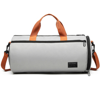 Sac de sport bleu marine en polyester grande capacité, robuste, avec fermeture éclair, imperméable, avec compartiment à chaussures, idéal pour les voyages