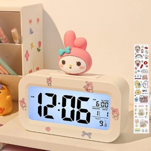 Lớn tai chó Máy tính để bàn học sinh trẻ em nhỏ chuyên dụng thức dậy tạo tác đồng hồ báo thức điện tử thông minh - Product Image 6