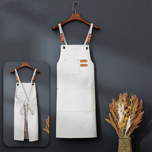 ผ้ากันเปื้อนทำครัวแบบกันน้ำ กันน้ำมัน ผลิตจากผ้าแคนวาสคอตตอน 100% สำหรับผู้ชาย ใช้ในบ้าน <span class=keywords><strong>ร้าน</strong></span>กาแฟ รับผลิตตามสั่งขายส่ง - Product Image 3