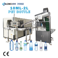 Machine de soufflage par étirage de bouteilles en plastique PC PP PET de 10 ml à 2 L, machine de fabrication de bouteilles automatique contrôlée par PLC, LONES