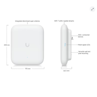 Point d'accès Wi-Fi extérieur tri-bande Ubiquiti UniFi U7-Pro-Outdoor, 18,5 Gbps, IP67, résistant aux intempéries, PoE++