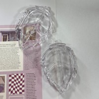 EN STOCK Boîte en plastique ondulé transparente rectangulaire avec couvercle rotatif, 2 compartiments, vide, pour fards à paupières