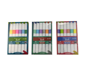 Ensemble de stylos surligneurs fluorescents à pointe biseautée personnalisés en couleurs pastel assorties pour la coloration, le soulignement et l'accentuation - Product Image 6