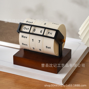 Memory <b>Rotating</b> Perpetual Calendar <b>Desk</b> Calendar For Office Desktop Use 2024 Creative Design - Product Image 3