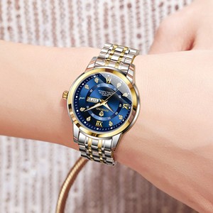 Orologio da <span class=keywords><strong>Donna</strong></span> Trendy in Acciaio Inossidabile, Design Elegante con Doppio Calendario, Luminoso di Alta Gamma, Impermeabile al Quarzo - Product Image 2