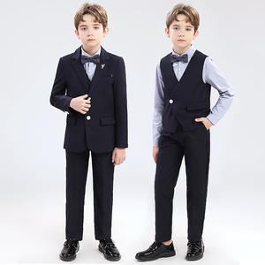 Vente en gros de vêtements d'enfants à la mode blazer à carreaux costume formel décontracté pour garçon smoking de luxe pour la scène - Product Image 1