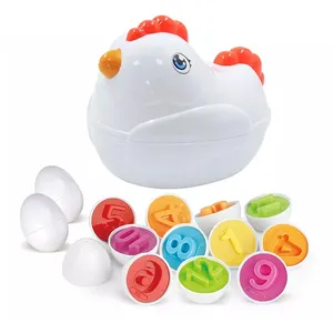 Stoccaggio educativo Pull Line abilità del dito di pollo giocattoli sensoriali numero di colore uova forme abbinate