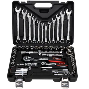 KAFUWELL SS3389A Household Combination Spanner Ratchet Handle Socket Wrench Set Car Mechanical Tool Sets Box Repair Tools Kit