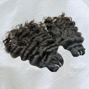 100% Vierge Vague D'eau Brut Indien Unique Donateur De Cheveux Humains Trame Unique Non Transformé Cuticule Aligné Temple Cheveux En Gros Haute - Product Image 3