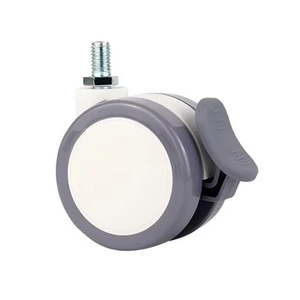 Ruedas giratorias silenciosas de 360° de 50 mm (2 pulgadas) de acero negro y nailon con capacidad de carga de 35-40 kg para muebles industriales de baño - Product Image 3