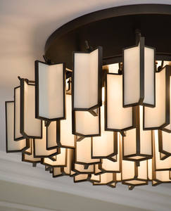 Candelabro de mármol circular de lujo Vintage, lámpara colgante de alabastro para Villa, lámpara de techo, colgante Laura Hammett Living Florian - Product Image 4