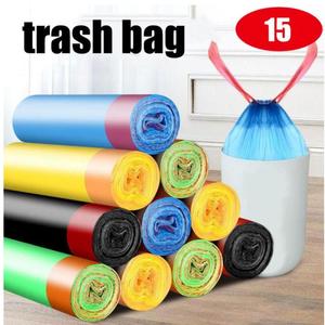 Hot bán đen dây rút HDPE tái chế Túi rác cuộn rác bin lót 1 tấn moq tùy chỉnh kích cỡ & độ dày - Product Image 3