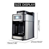 Thema Factory, multifunción, temporizador Digital automático, programable, mantiene el calor, 2 en 1, cafetera antigoteo con molinillo de granos