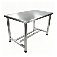 Table de préparation sur mesure OEM avec pieds de 60 mm en acier inoxydable, table de travail amovible pour restaurant, hôtel, café, food truck
