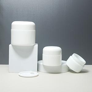 Tarros de Vidrio Opalino de Lujo de 15g 20g 30ml 50ml con Boca Ancha y Tapas Blancas para Crema Cosmética - Product Image 3