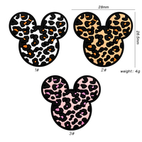 Nouvelles perles en silicone pour bébé, motif animal de dessin animé (Léopard, Mickey, Minnie), certifiées CE/EN71, qualité alimentaire, pour chaîne de sucette ou collier DIY