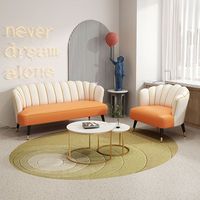 Meubles de chambre à coucher Canapé à siège unique en forme de pétale au dernier design Ensemble de canapés en cuir moderne rose à vendre à prix de gros
