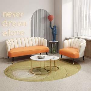 أثاث غرفة نوم أحدث تصميم أريكة بمقعد واحد على شكل بتلات بسعر الجملة مجموعة جلد زهري عصري مخصص من الأرائك للبيع - Product Image 4