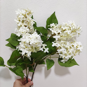 Hoa giả tử đinh hương 3 đầu giá rẻ, chất lượng cao, hoa giả bằng lụa trang trí nhà cửa, đám cưới - Product Image 2