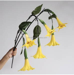 Flor Artificial de Datura <span class=keywords><strong>Stramonium</strong></span> de Alta Calidad, Tacto Realista, 62 cm, 2 Cabezas, Decoración para el Hogar y Bodas - Product Image 4