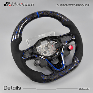 Volante de Fibra de Carbono Forjado Azul Personalizado con Estrella para Volkswagen MK8 Golf R GTI Touareg Jetta Arteon Tiguan 2020-2025 - Product Image 3