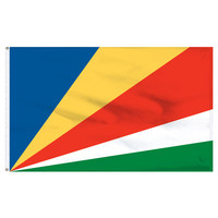 Drapeau national des Seychelles 3x5 pieds en polyester 100% pour décorations extérieures – Nouveauté en gros