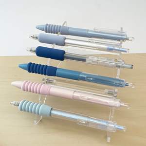 Toptan lüks 0.5MM geri çekilebilir jel mürekkep kalemler yüksek kalite özel Logo yumuşak kauçuk işareti jel kalemler - Product Image 3