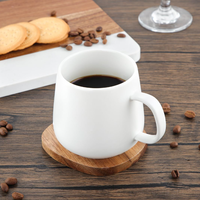 Sous-verre en bois personnalisé, tapis de boisson en bois naturel et protection de table, tapis de tasse vierge personnalisé pour café