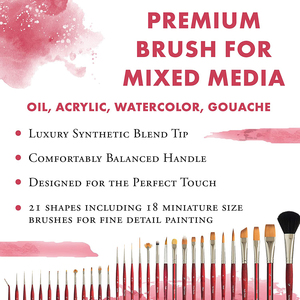 Pincel de pintura para artista, juego de pinceles de pintura personalizada para pintura acrílica, aceite y acuarela - Product Image 2
