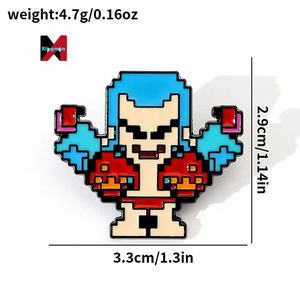 Broche de Aleación de <span class=keywords><strong>Metal</strong></span> con Diseño de <span class=keywords><strong>Pixel</strong></span> <span class=keywords><strong>Art</strong></span> de Dibujos Animados, Insignia de Una Pieza - Product Image 2