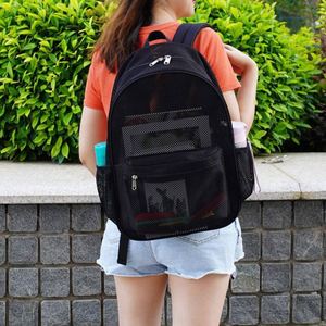 Fashionable <b>Lightweight</b> Durable Thick Mesh <b>Backpack</b> College Transparent Unisex Travel <b>Backpack</b> - Product Image 4