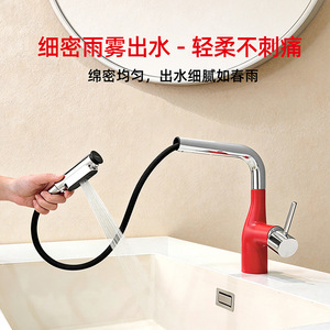 Jazzda Pull Out Kitchen Faucet Single Handle Brass Modern Deck Mounted With Hot Cold Water Island Sink Tap - Product Image 3