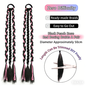 Tresses torsadées Y2K – Extensions de cheveux synthétiques colorées <span class=keywords><strong>pour</strong></span> femmes, style mignon et audacieux (vente en gros) - Product Image 5