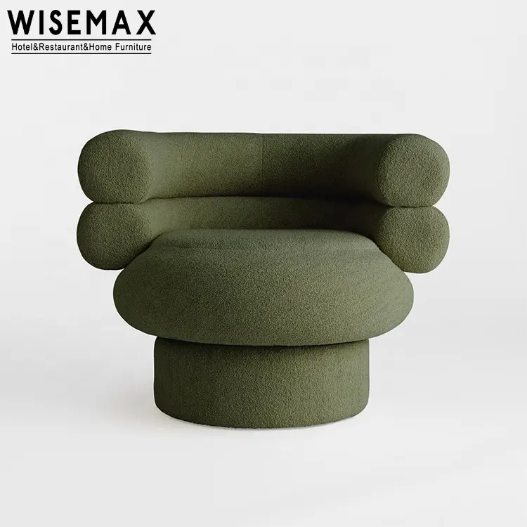 WISEMAX mobilya İskandinav modern accent sandalye oturma odası mobilya kadife kumaş ev için salon sandalyeleri yeşil tekli koltuk