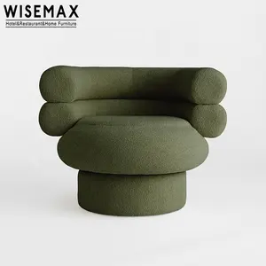 WISEMAX mobilya İskandinav modern accent sandalye oturma odası mobilya kadife kumaş ev için salon sandalyeleri yeşil tekli koltuk