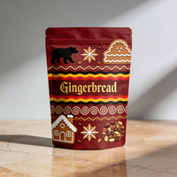 Sachets Doypack colorés personnalisés imprimés en feuille, refermables avec fermeture éclair, de qualité alimentaire, pour biscuits, bonbons et snacks