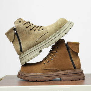 Botas de Trabajo de Cuero Impermeables para Hombre, Botas de Trabajo de Tobillo de Cuero, Botas Cómodas de Cuero - Product Image 6