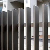 Valla de Cuchillas Verticales Personalizada de Fábrica, Valla de Cuchillas Verticales de Acero Negro para Piscina, Popular OEM y ODM, Estándar Australiano