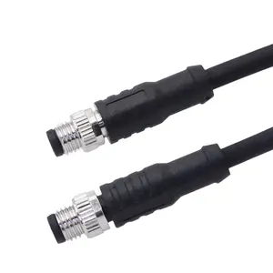 Connettore Wirable elettrico impermeabile M8 IP67 connettore per cavo di stampaggio schermato dritto M8 4P