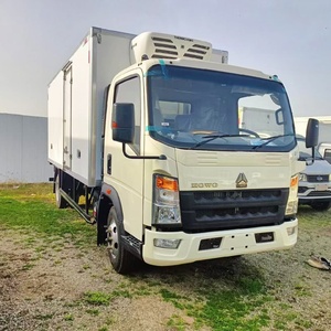 Camions frigorifiques d'<span class=keywords><strong>occasion</strong></span> Sinotruk Howo 4x2 5-10 tonnes pour le transport de denrées alimentaires congelées, fourgons frigorifiques, camions réfrigérés à vendre - Product Image 1