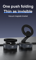Support de téléphone magnétique universel amélioré à adsorption sous vide stable, pliable, pour voiture, avec aimant super puissant N52, pour lit et bureau