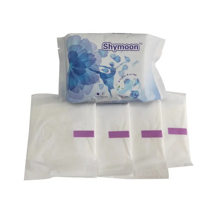 Einweg-Damen-Damen binden mit Super Absorbent vom chinesischen Hersteller Cotton Poly Bag OEM Breath able Regular Pad