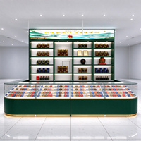 Vitrine Moderne pour Magasin de Détail, Présentoir à Liqueurs et Vins pour Boutiques de Tabac, Vitrine en Verre Personnalisée avec Éclairage LED, Durable et Écologique